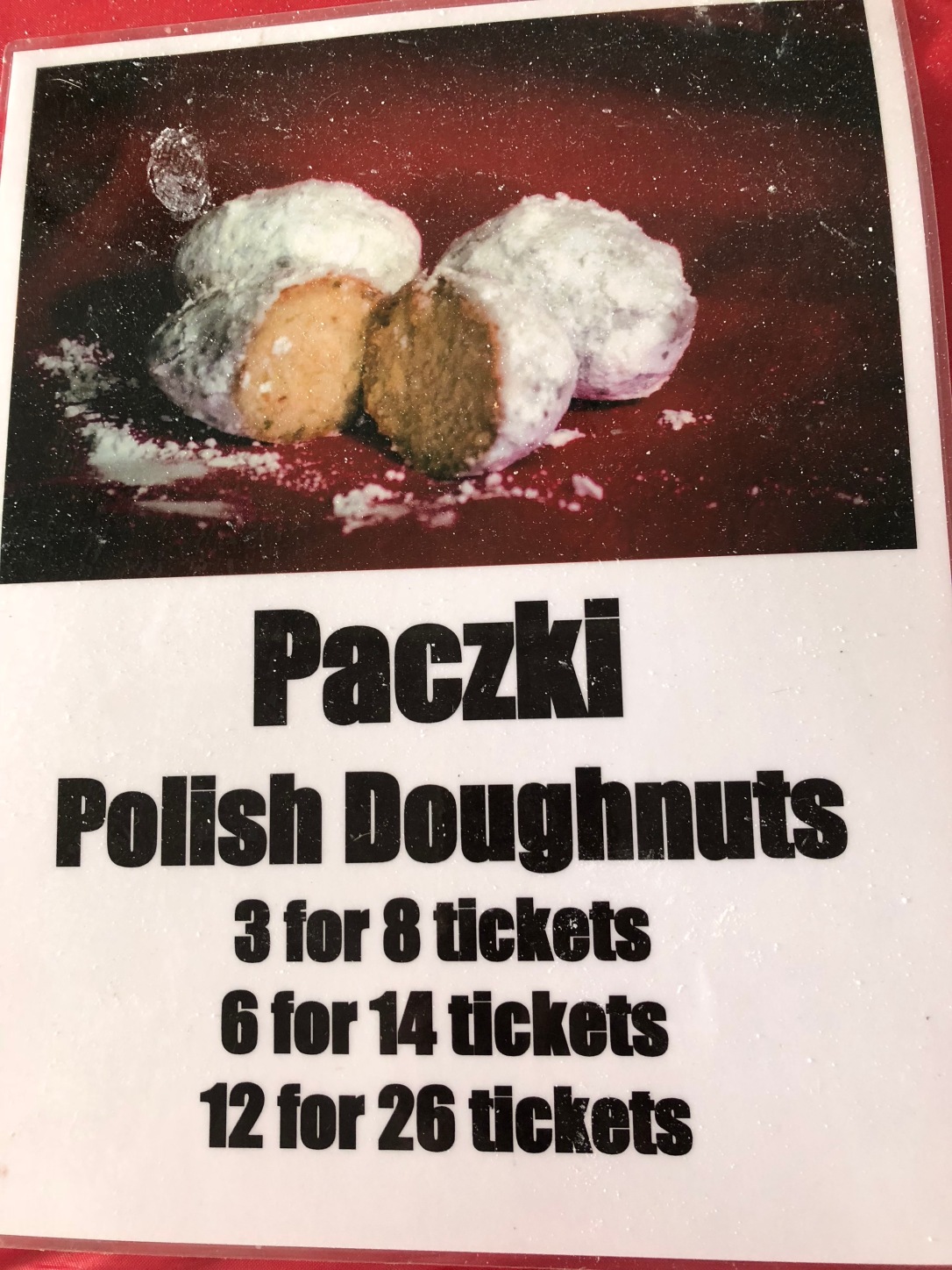 Paczki Polish Doughnut Sign
