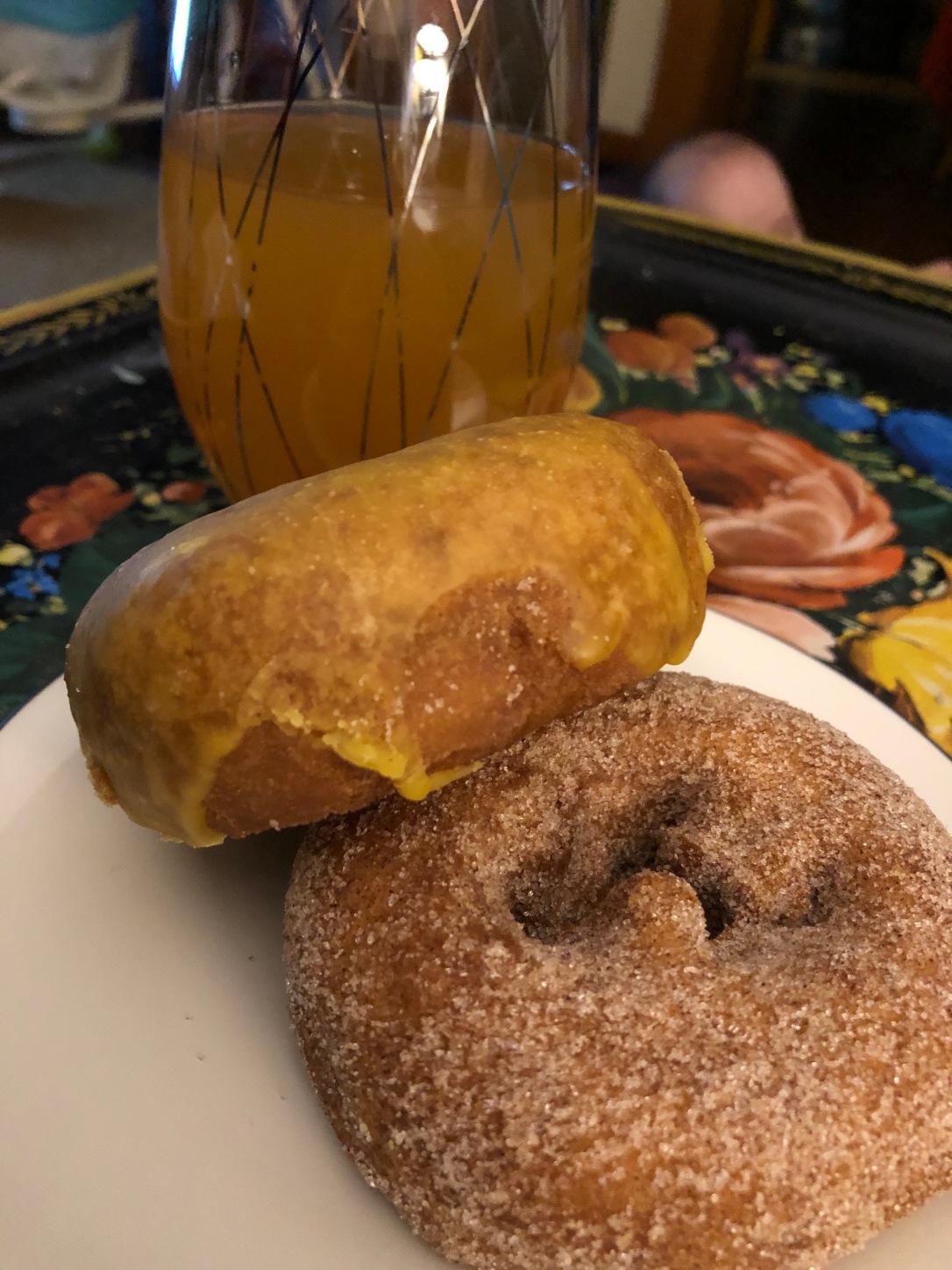 Apple Cider drink and donuts from Fuhrman's